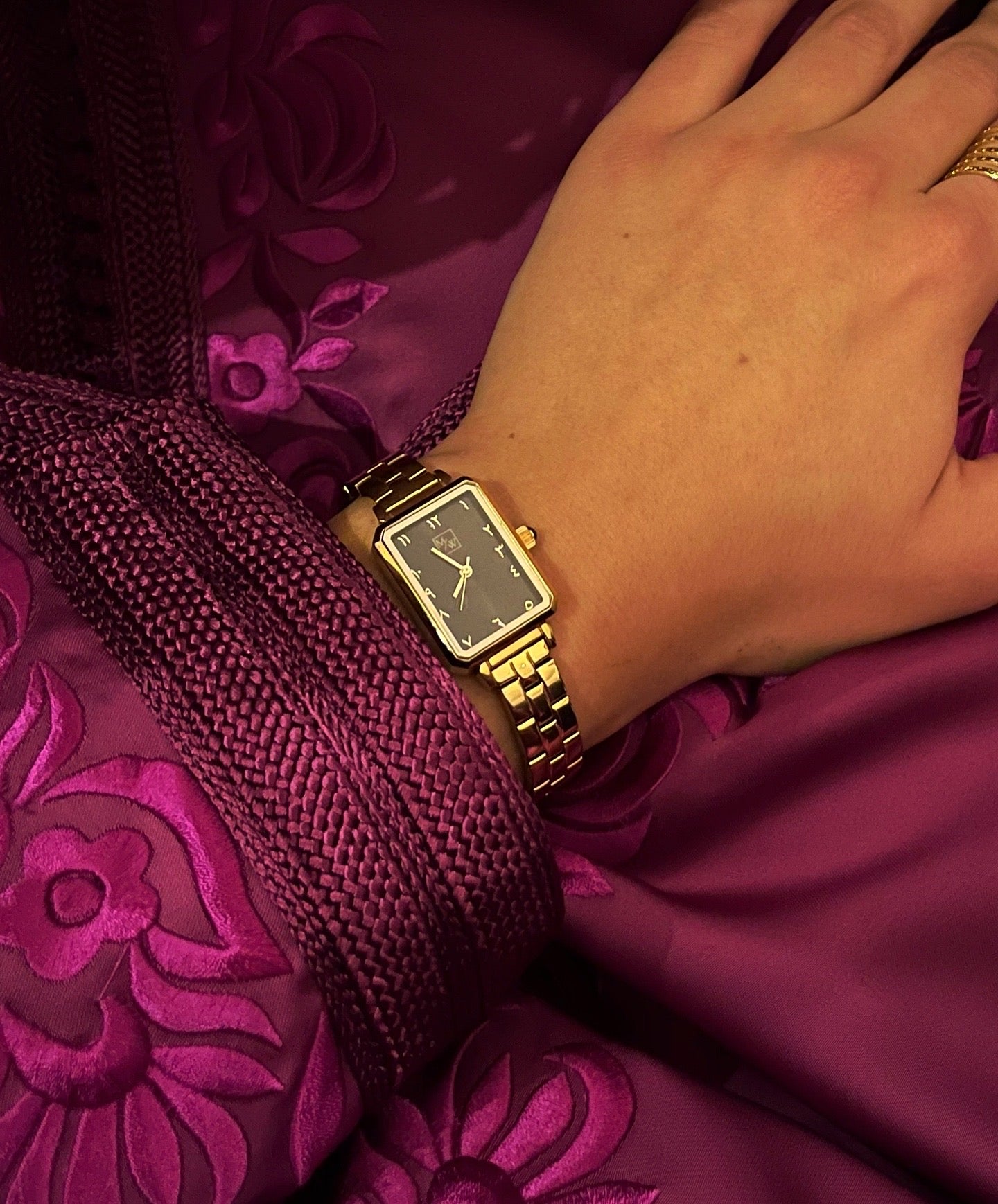 Golden women's watch