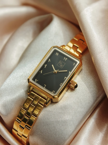 Golden women's watch